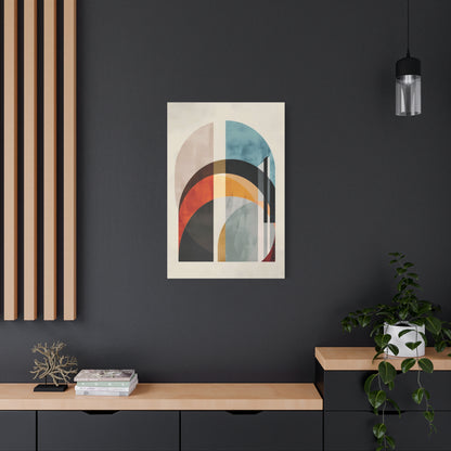 Abstract Archways Canvas Wall Art – Mid-Century Modern Stretched Print