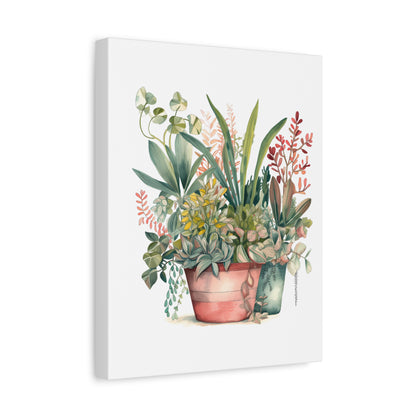 Botanical Canvas Print, Wall Decor, Indoor Plants Art