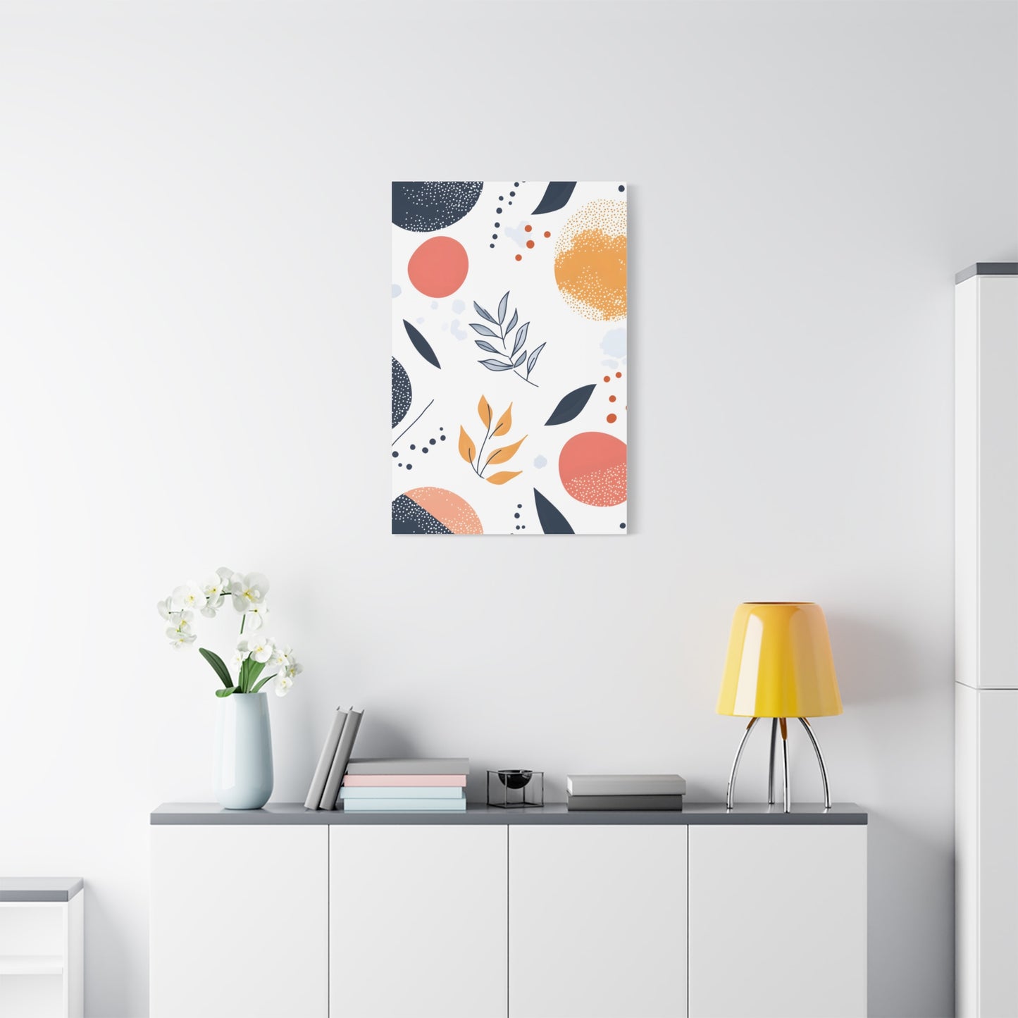 Abstract Botanical Canvas Print – Modern Floral Wall Art