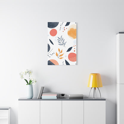 Abstract Botanical Canvas Print – Modern Floral Wall Art