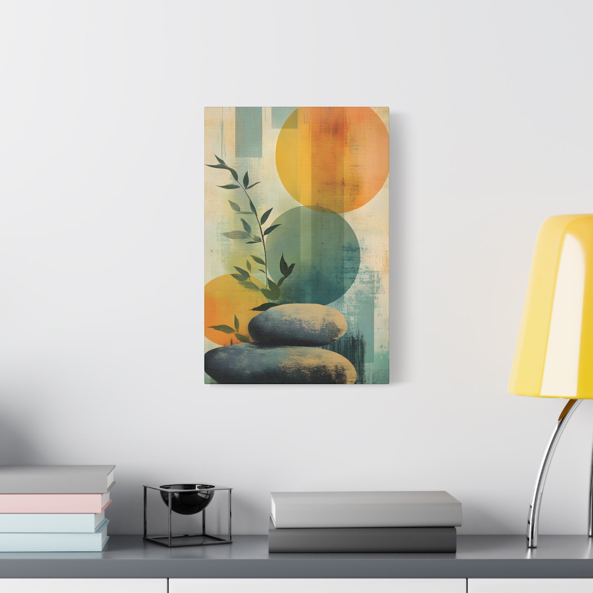 Zen Stone Abstract Matte Canvas Print — Stretched Wall Art