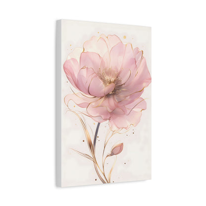 Romantic Blush Pink Floral Artwork Elegant Wall Decor for Home
