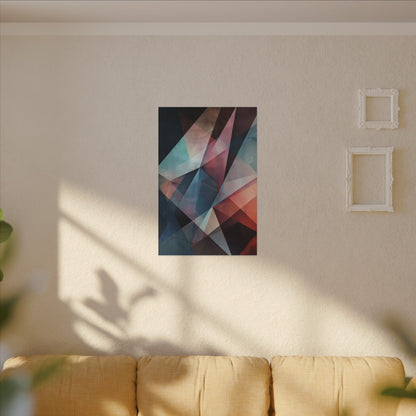 Abstract Shards Canvas Art: Deep Hues and Prismatic Depth