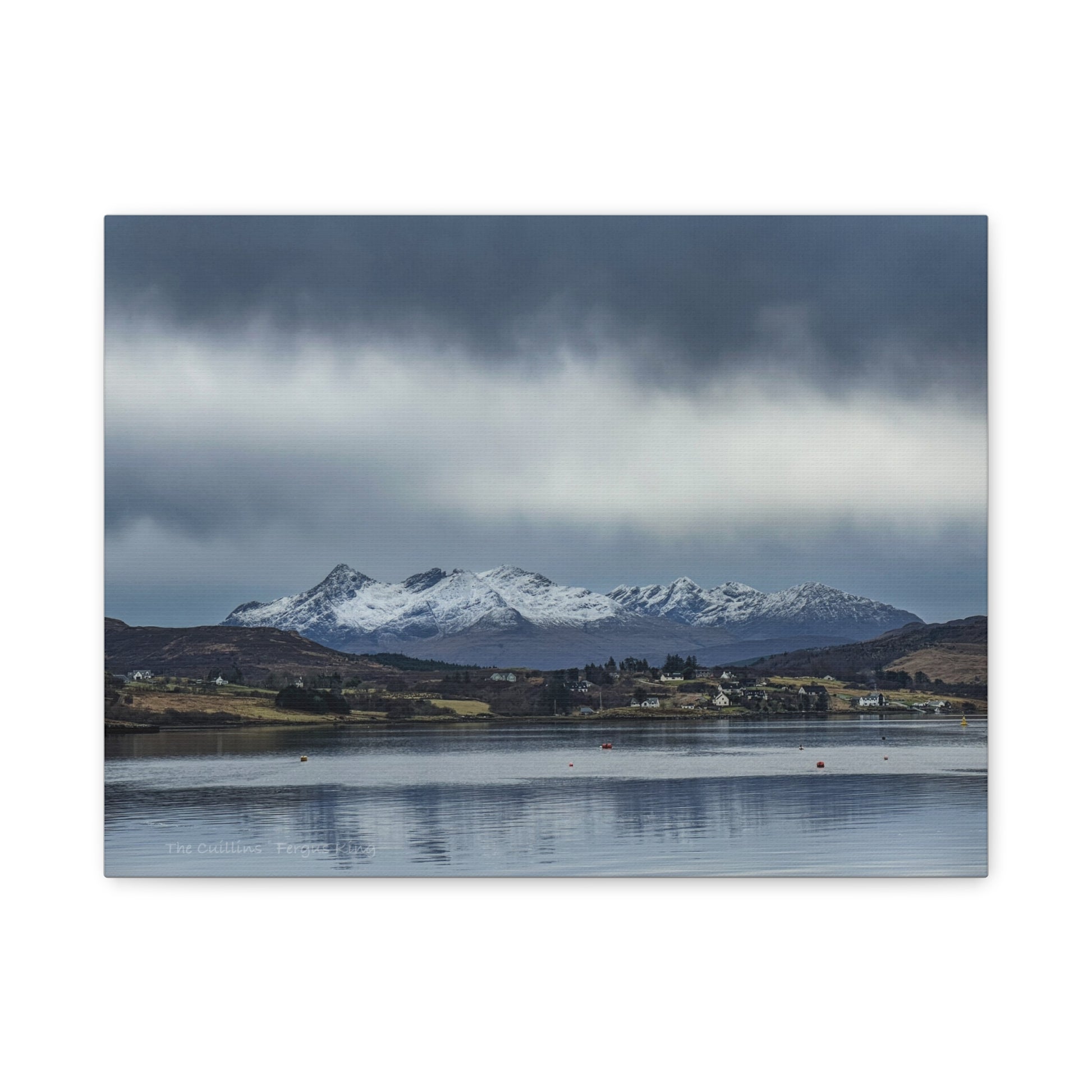 The Cuillins Canvas Print – By Photographer Fergus King l Scottish Highlands Seascape Wall Art