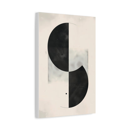 Duality — Black and White Abstract Circle Poster
