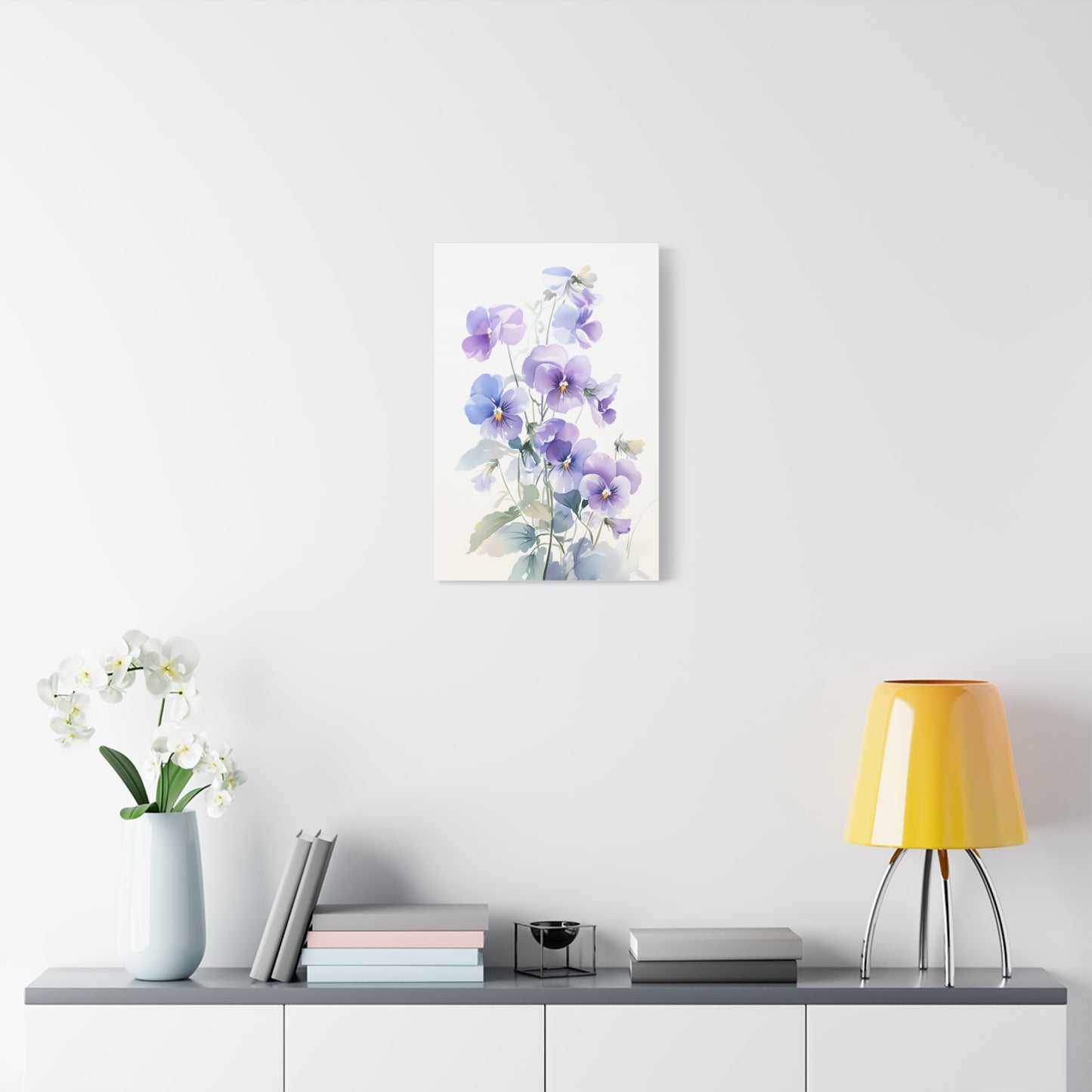 Delicate Spring Floral Art Print, Pastel Flower Wall Decor