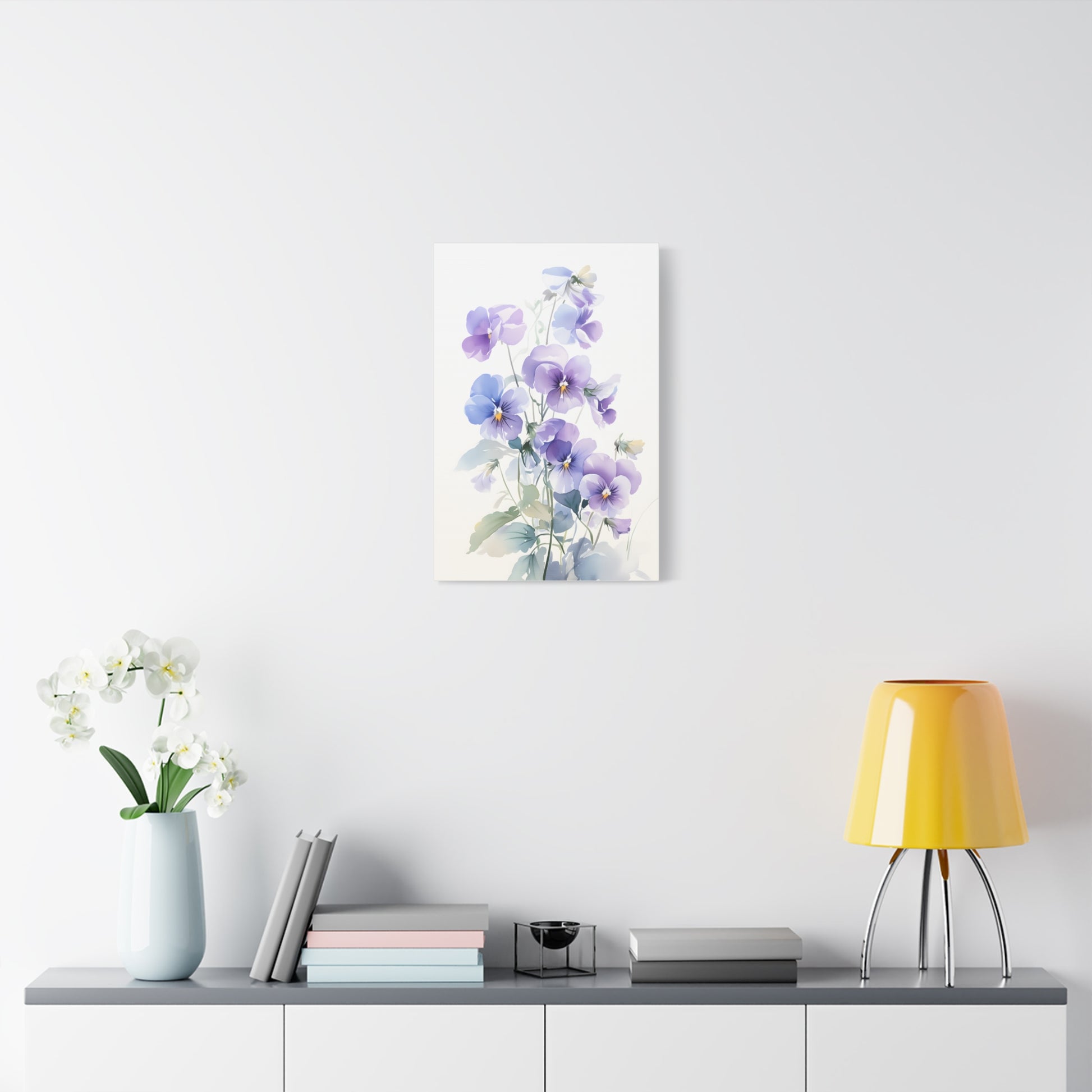 Delicate Spring Floral Art Print, Pastel Flower Wall Decor
