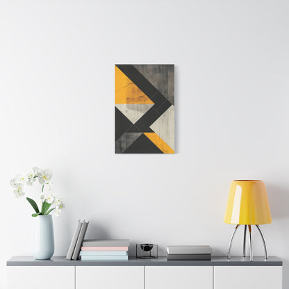 Golden Angles — Modern Yellow Geometric Abstract Wall Art