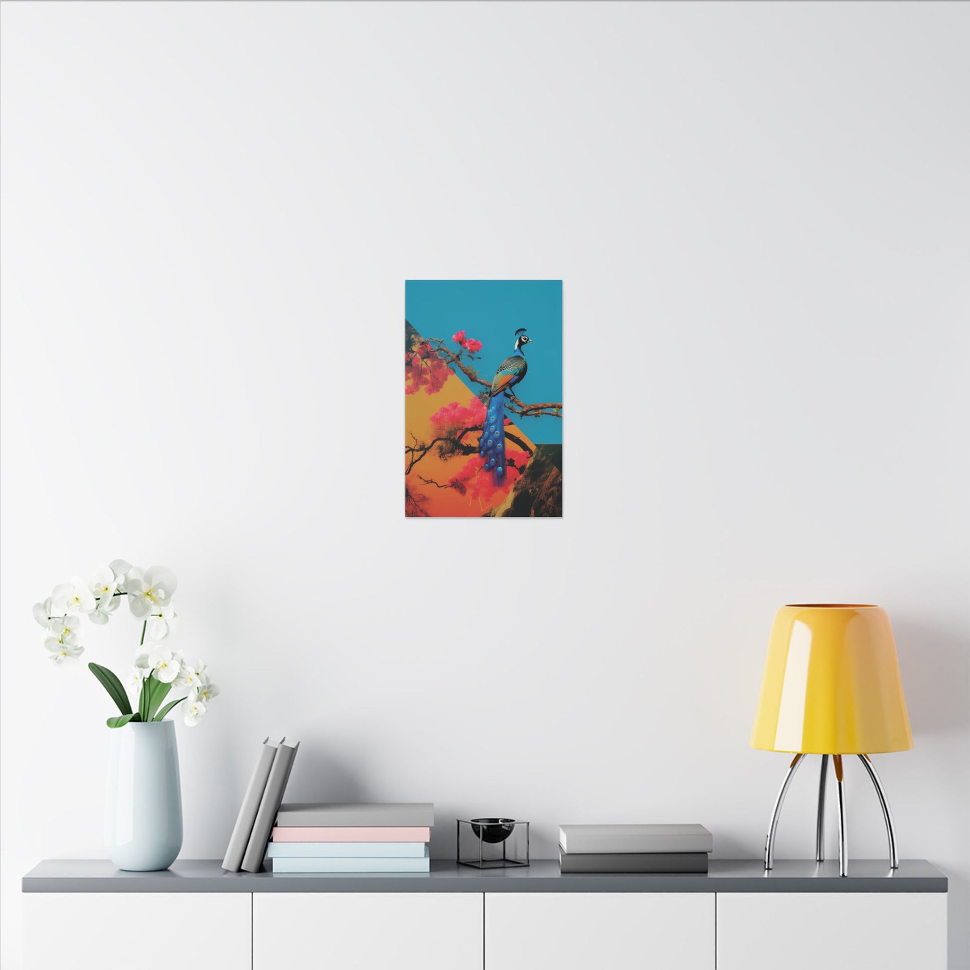 Vibrant Peacock Canvas Art Print