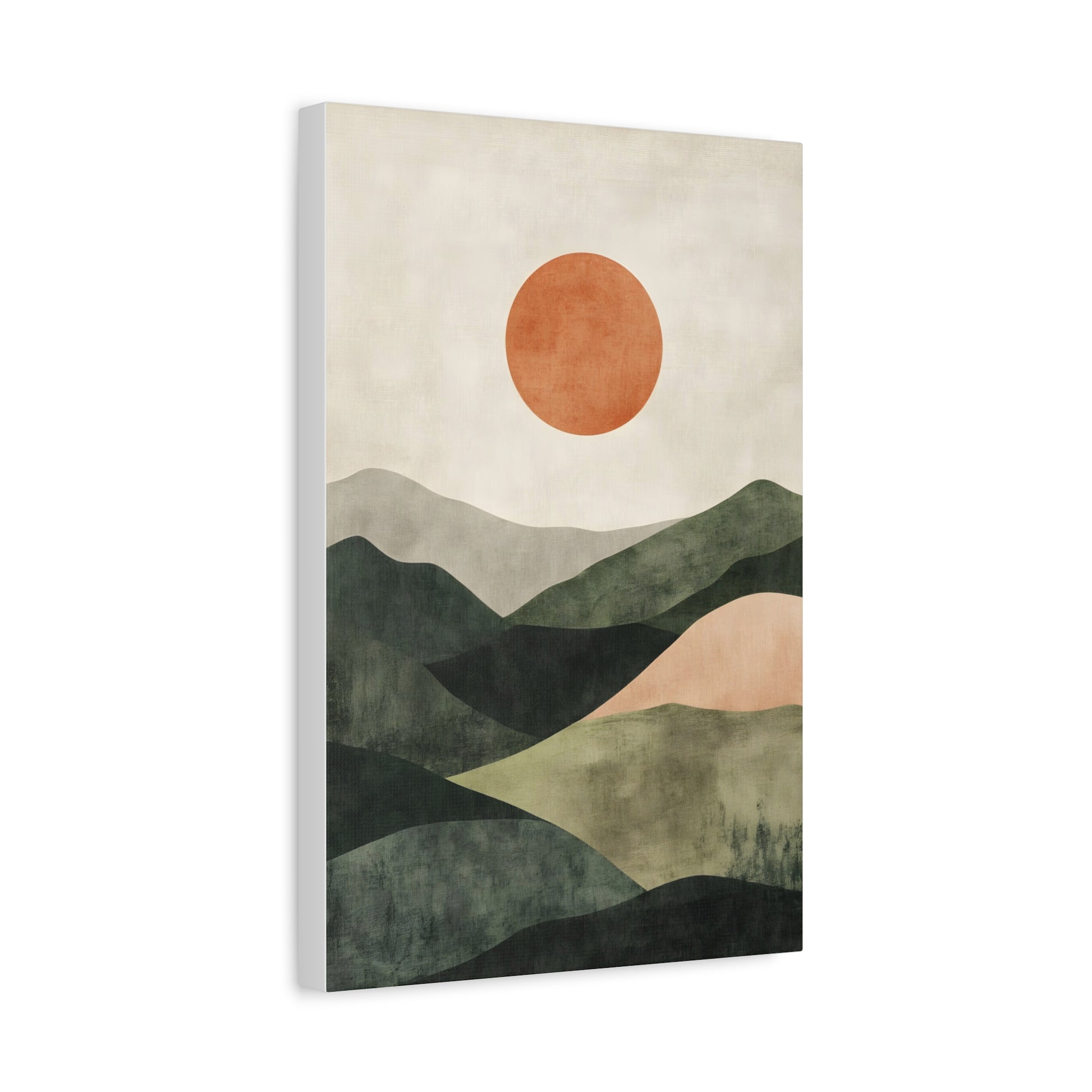 Boho Sun Over Green Hills Print