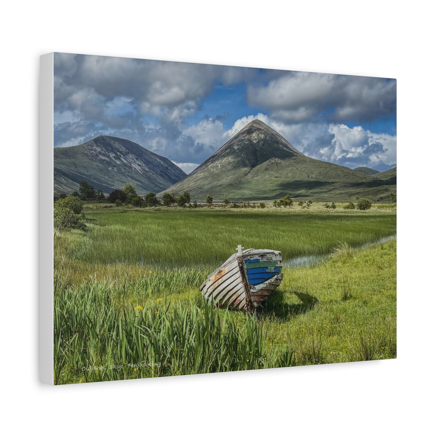 Old Boat, Isle of Skye Canvas Print – By Photographer Fergus King | Scottish Coastal Landscape Wall Art
