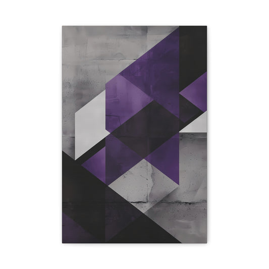 Violet Axis — Abstract Geometric Wall Art