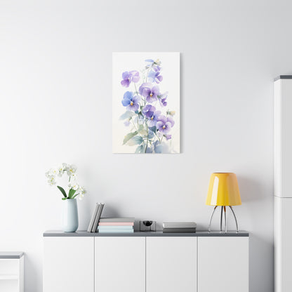 Delicate Spring Floral Art Print, Pastel Flower Wall Decor