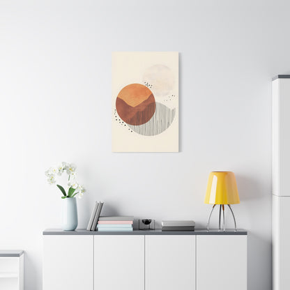 Terracotta and Beige Geometric Circle Poster