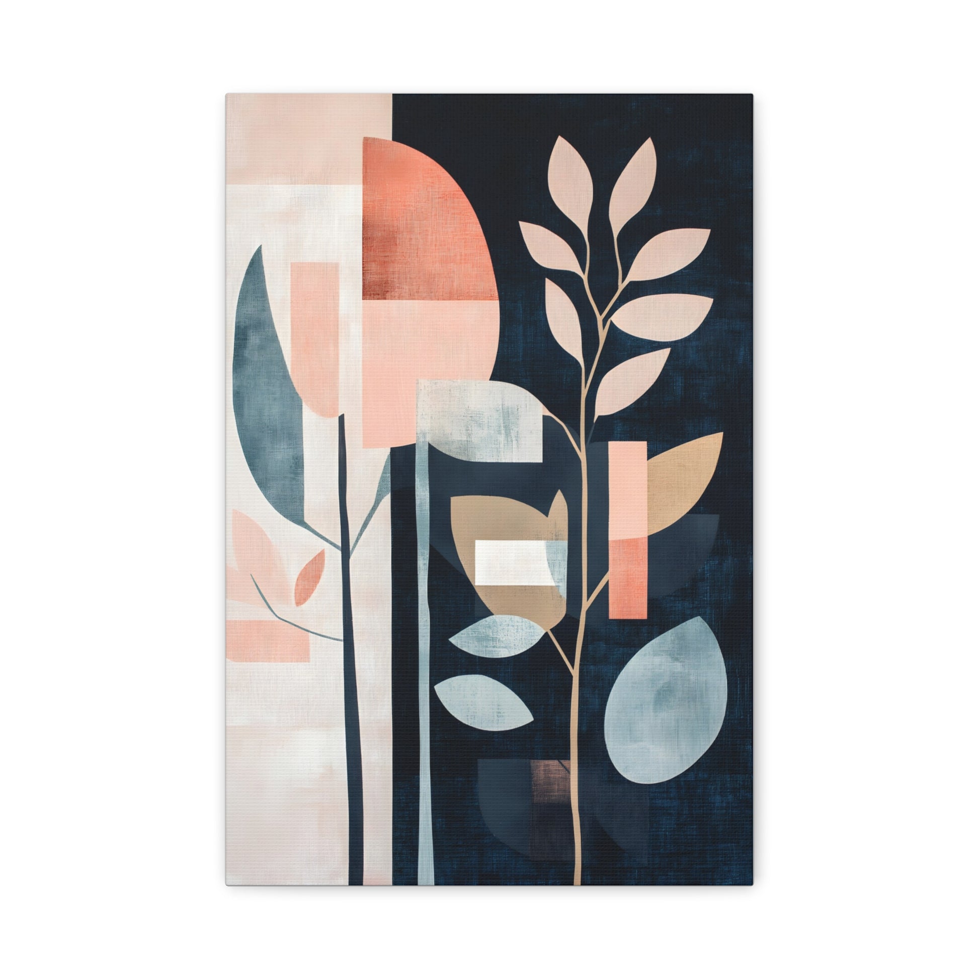 Botanical Abstract Matte Canvas Wall Art – Stretched 1.25"