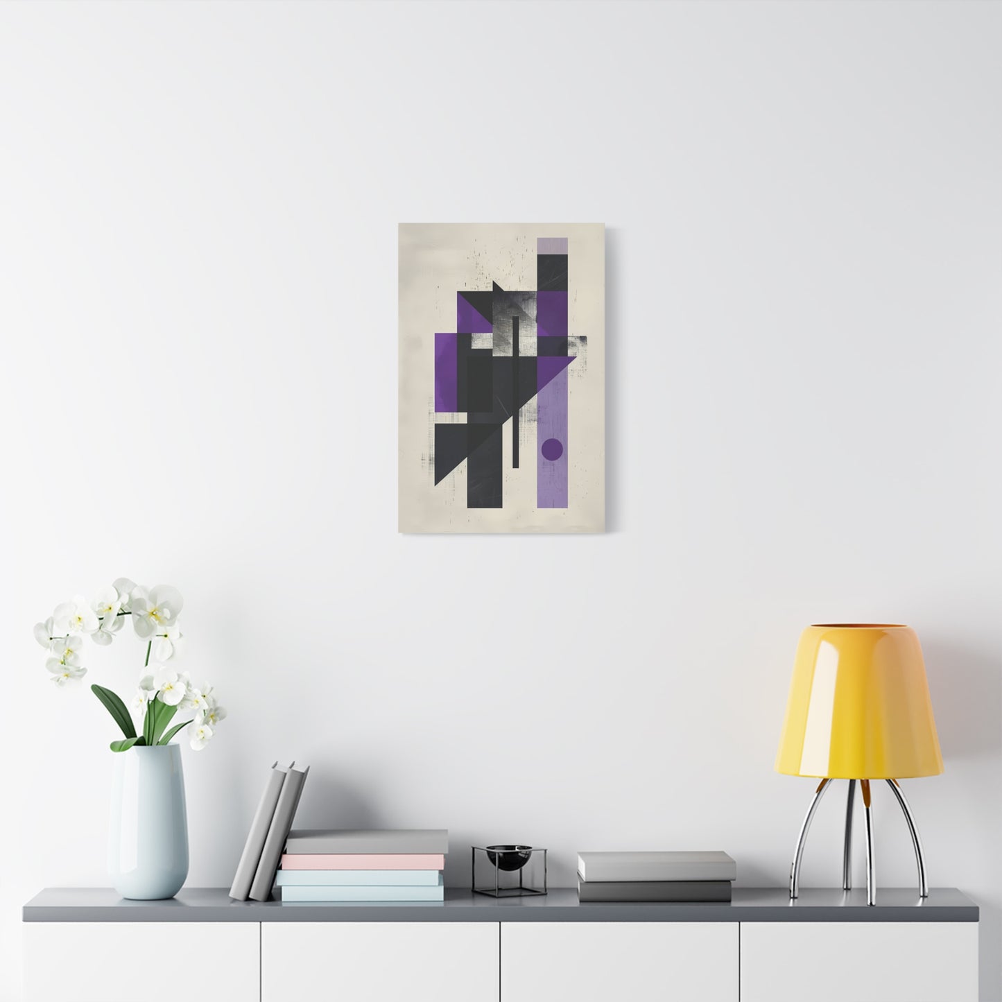 Structured Silence — Geometric Abstract Wall Art