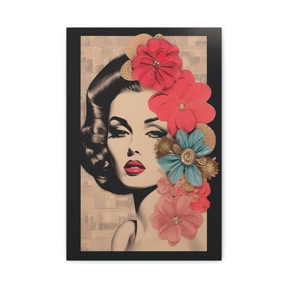 Elegant Floral Art Canvas Print, Wall Decor, Home Decoration