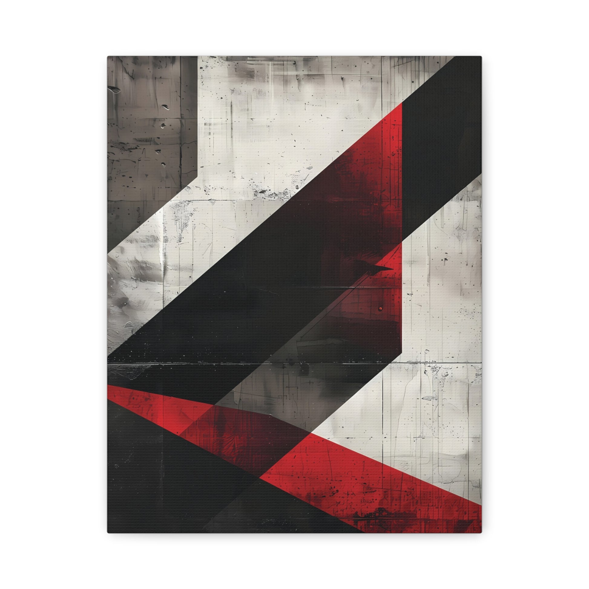 Urban Angles — Modern Black & Red Print