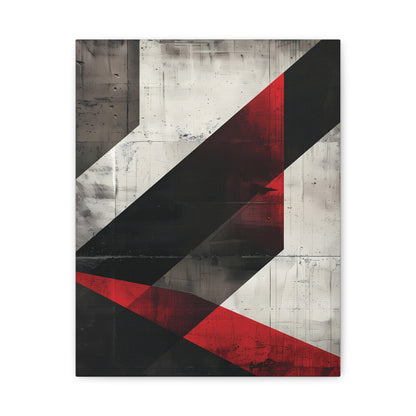 Urban Angles — Modern Black & Red Print