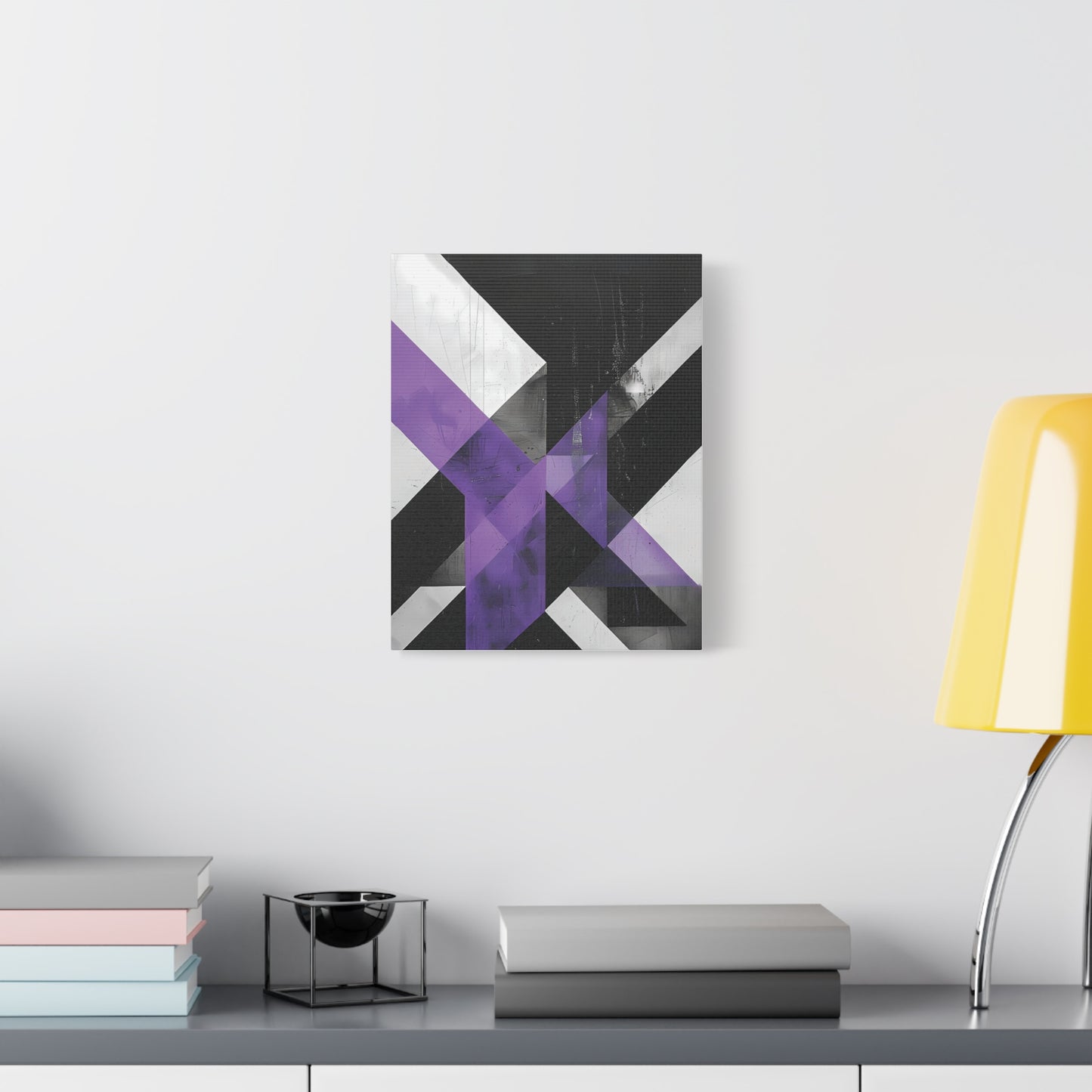 Violet Axis — Abstract Geometric Wall Art