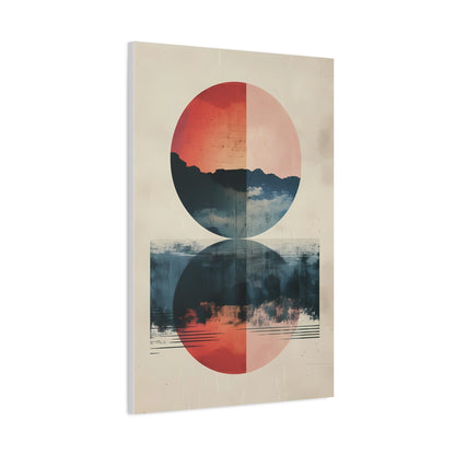 Abstract Sunset Reflection Matte Canvas Wall Art