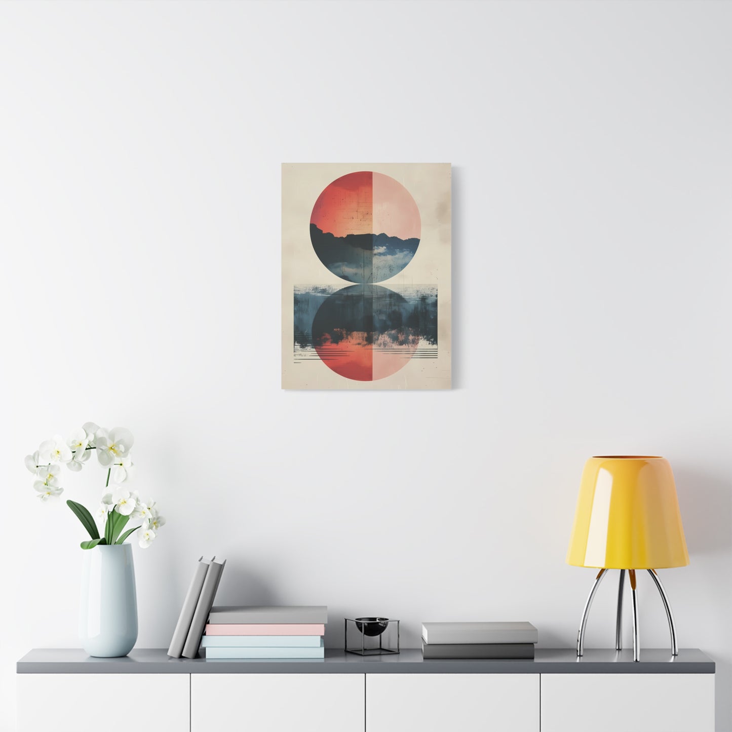 Abstract Sunset Reflection Matte Canvas Wall Art