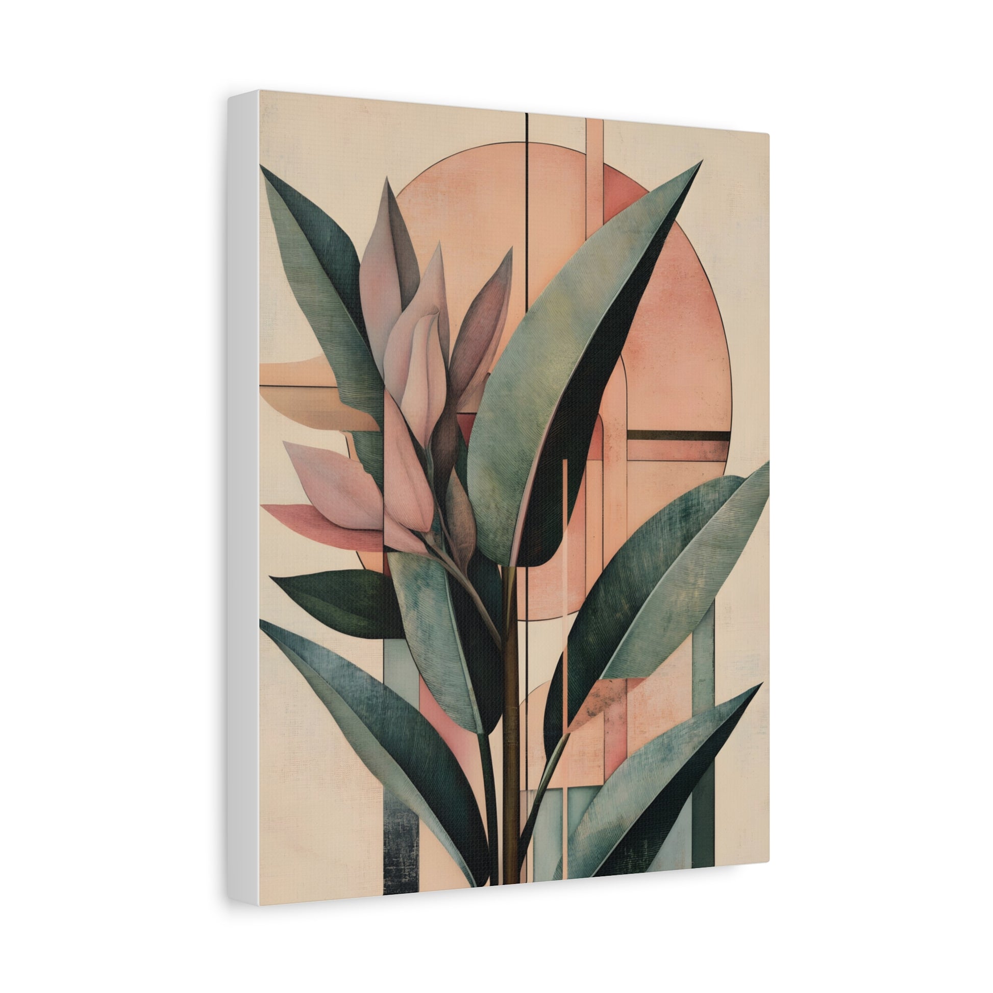 Tropical Leaves and Flowers Abstract Poster