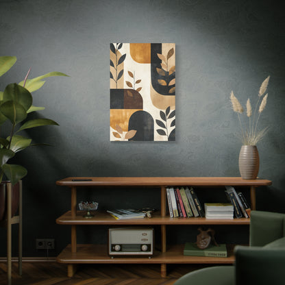 Abstract Earthtone Botanical Canvas