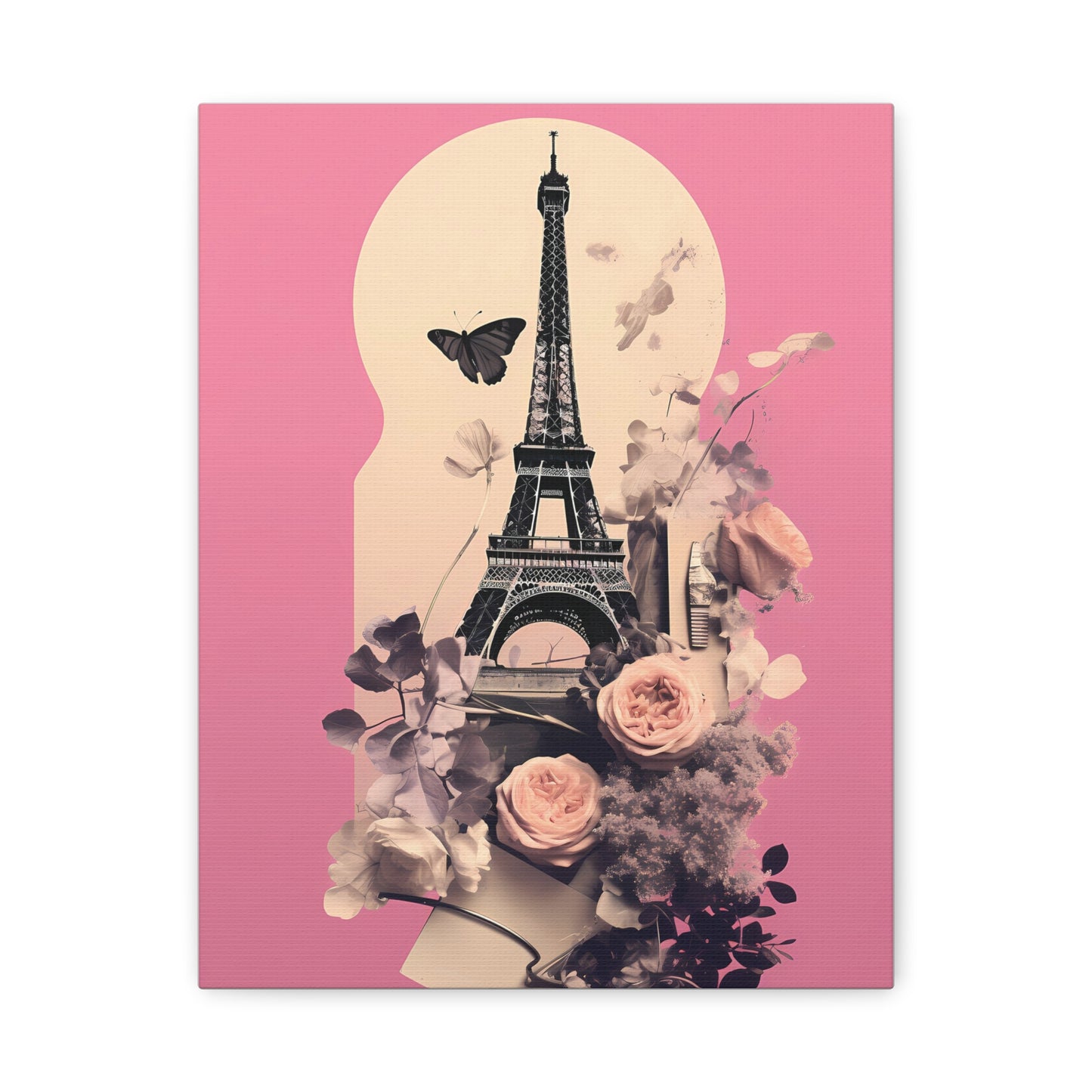 Parisian Floral Wall Art Canvas, Home Decor