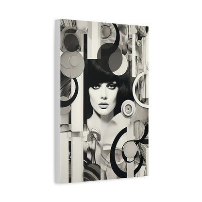 Modern Art Canvas Print, Black and White Wall Decor