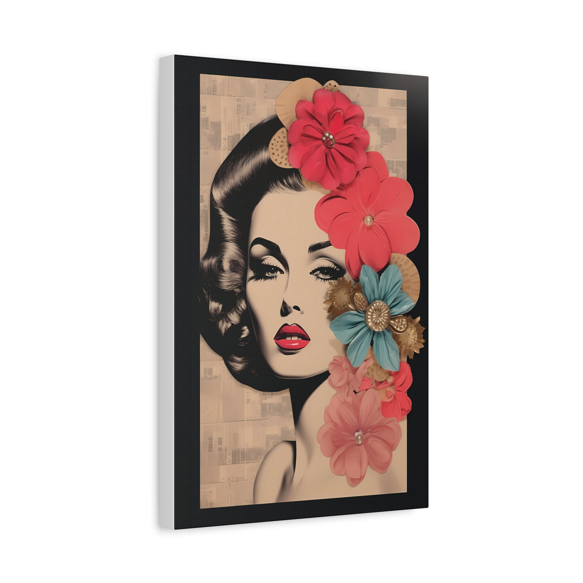 Elegant Floral Art Canvas Print, Wall Decor, Home Decoration