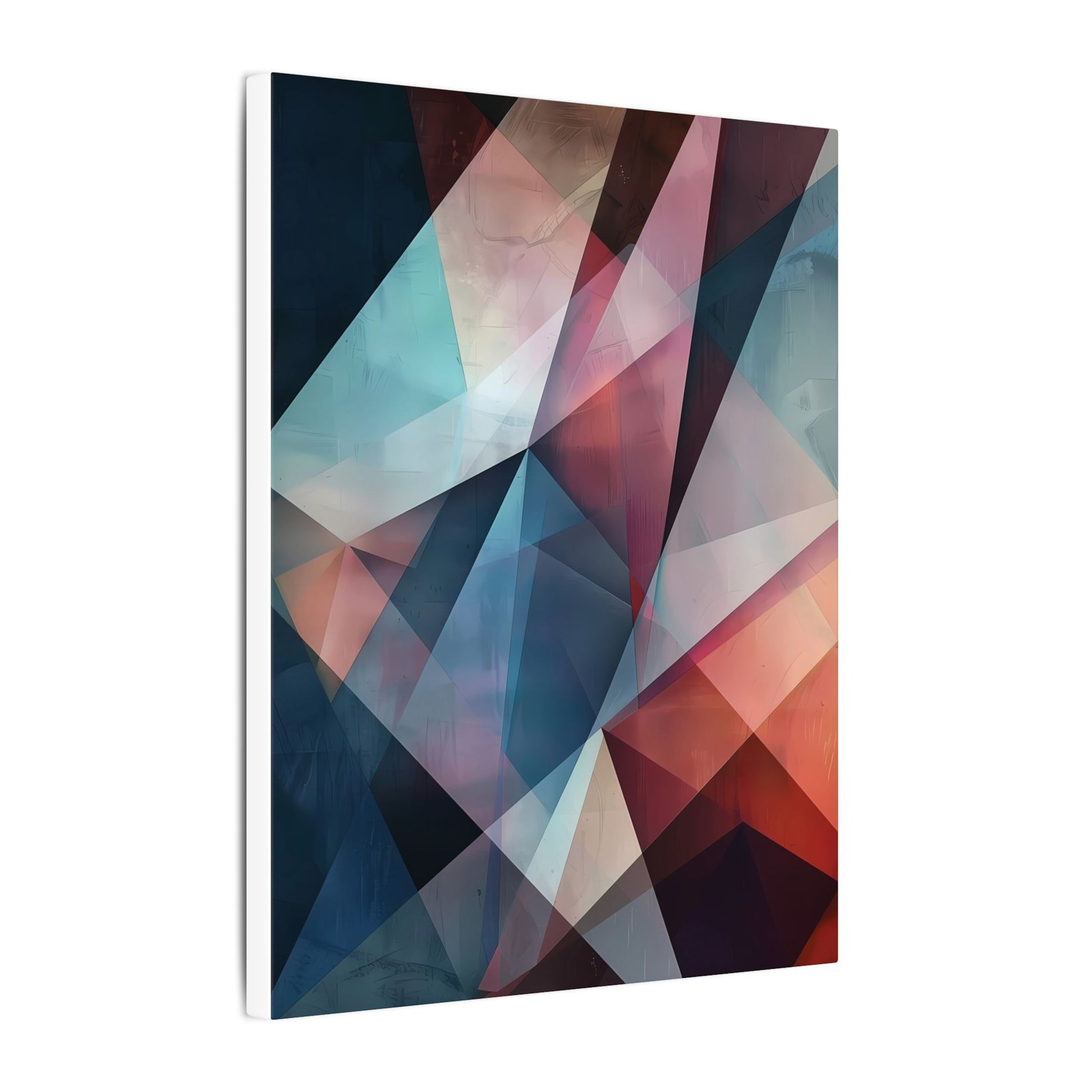 Abstract Shards Canvas Art: Deep Hues and Prismatic Depth