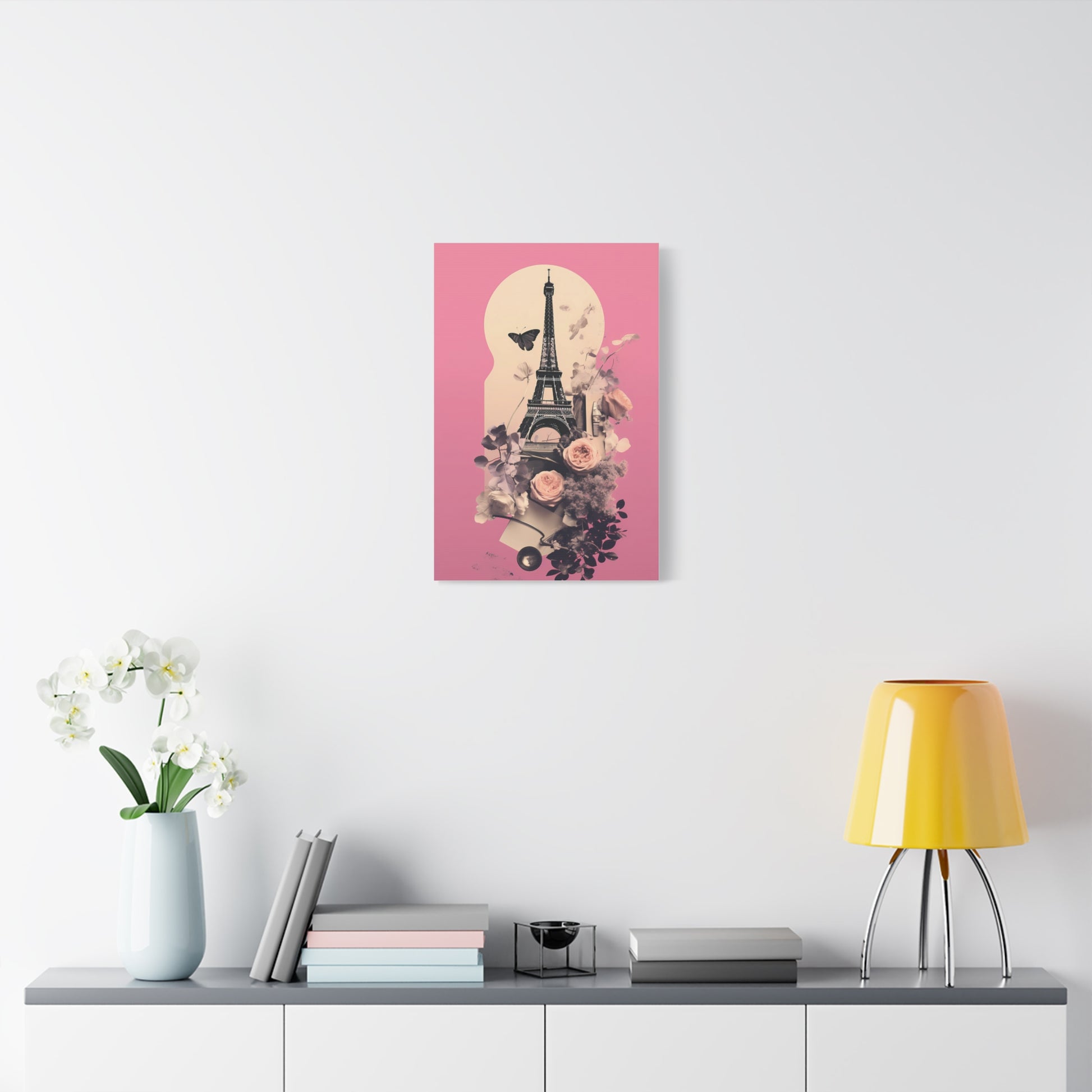Parisian Floral Wall Art Canvas, Home Decor