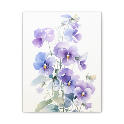 Delicate Spring Floral Art Print, Pastel Flower Wall Decor