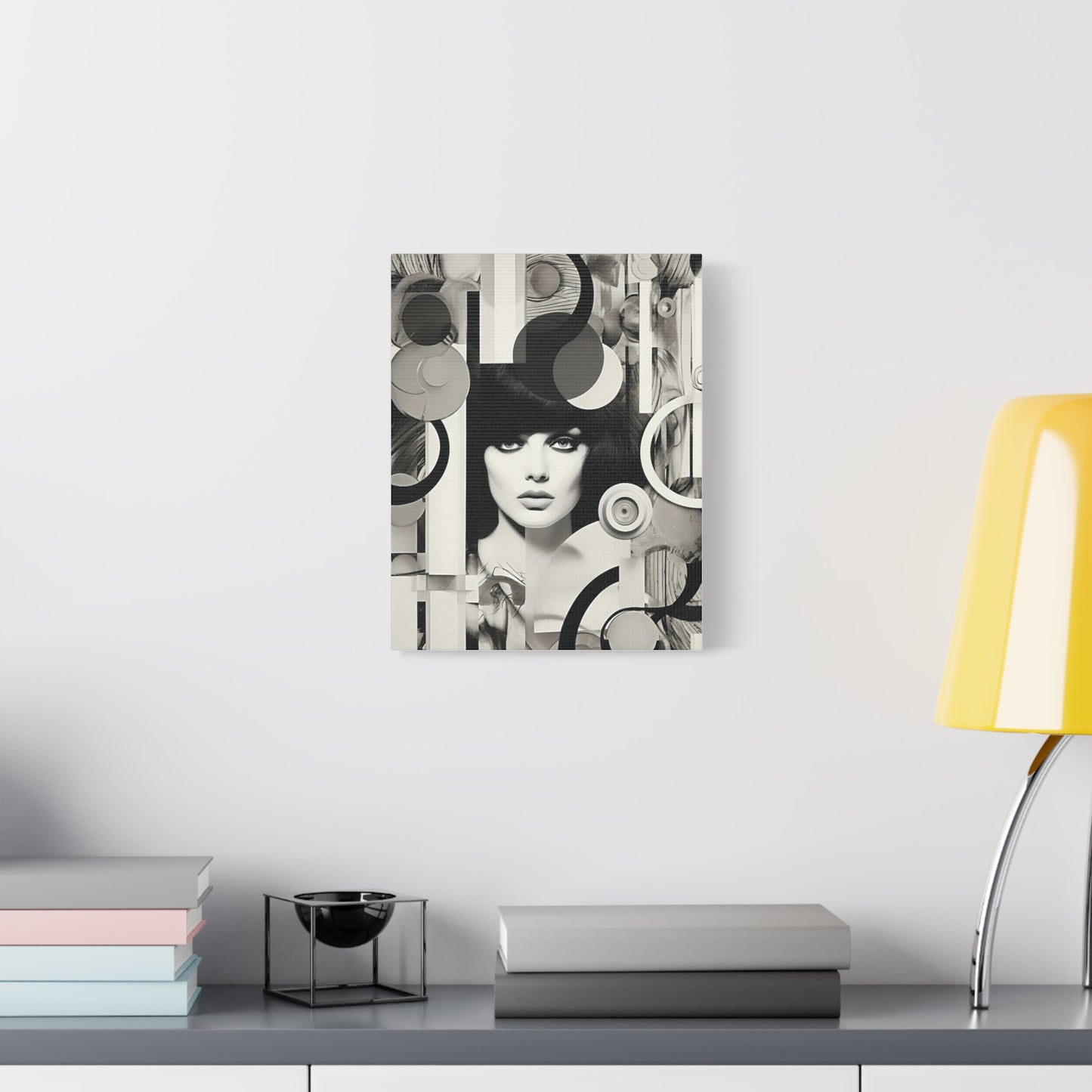 Modern Art Canvas Print, Black and White Wall Decor