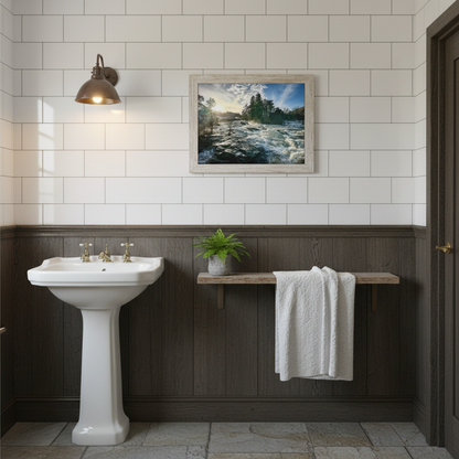 Falls of Dochart Sunset Canvas Print – By Photographer Fergus King