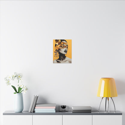 Elegant Gold-Toned Portrait Canvas Art - Modern Wall Decor