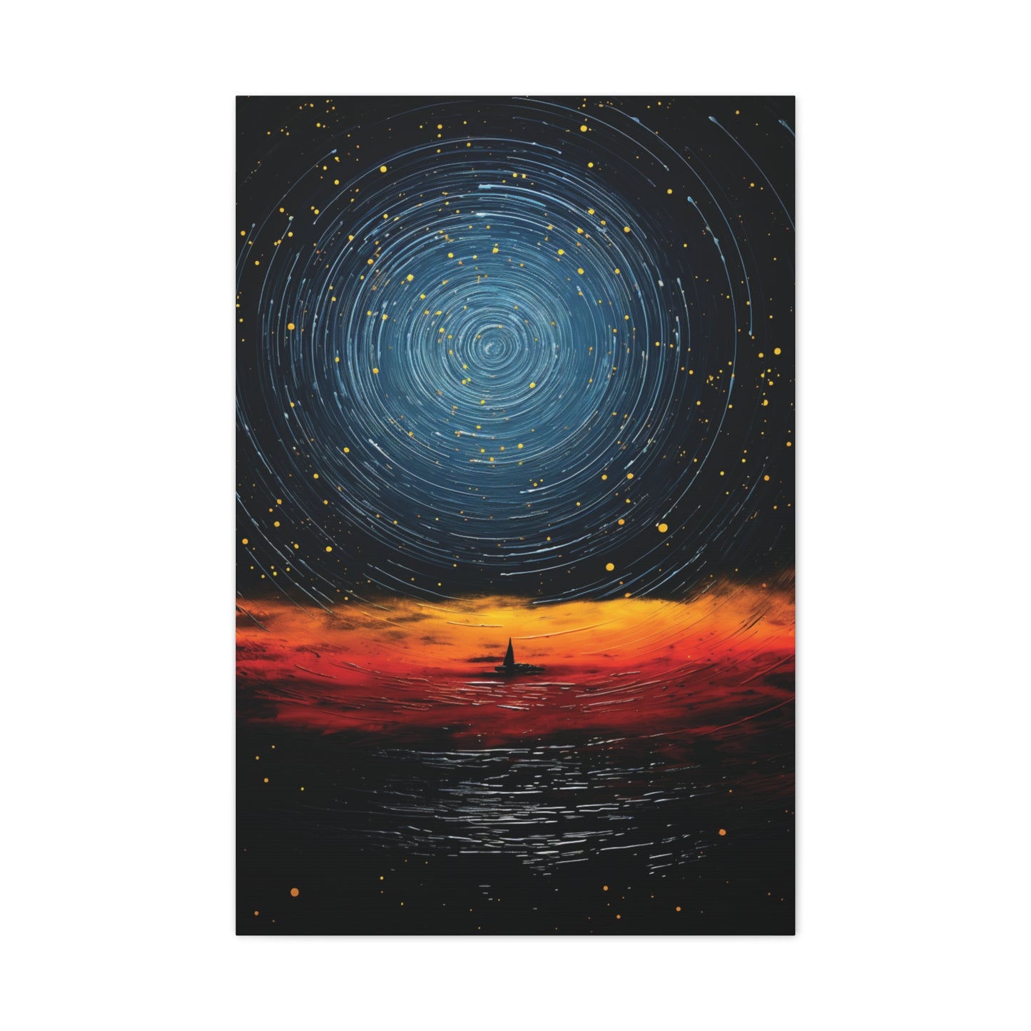 Sailing Through the Stars” — Abstract Night Sky Art