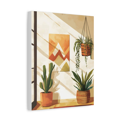 Warm Modern Boho Home Decor Illustration