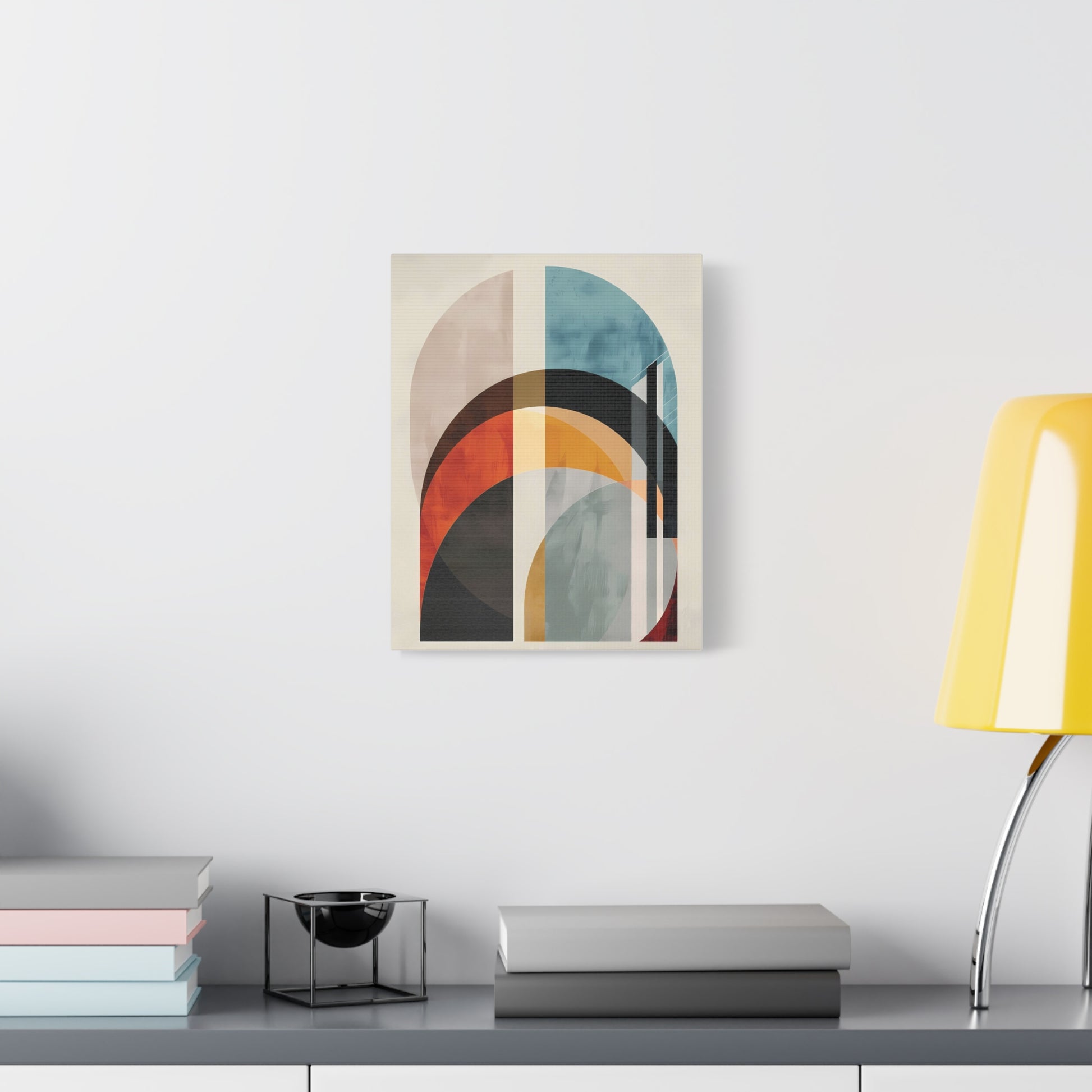 Abstract Archways Canvas Wall Art – Mid-Century Modern Stretched Print