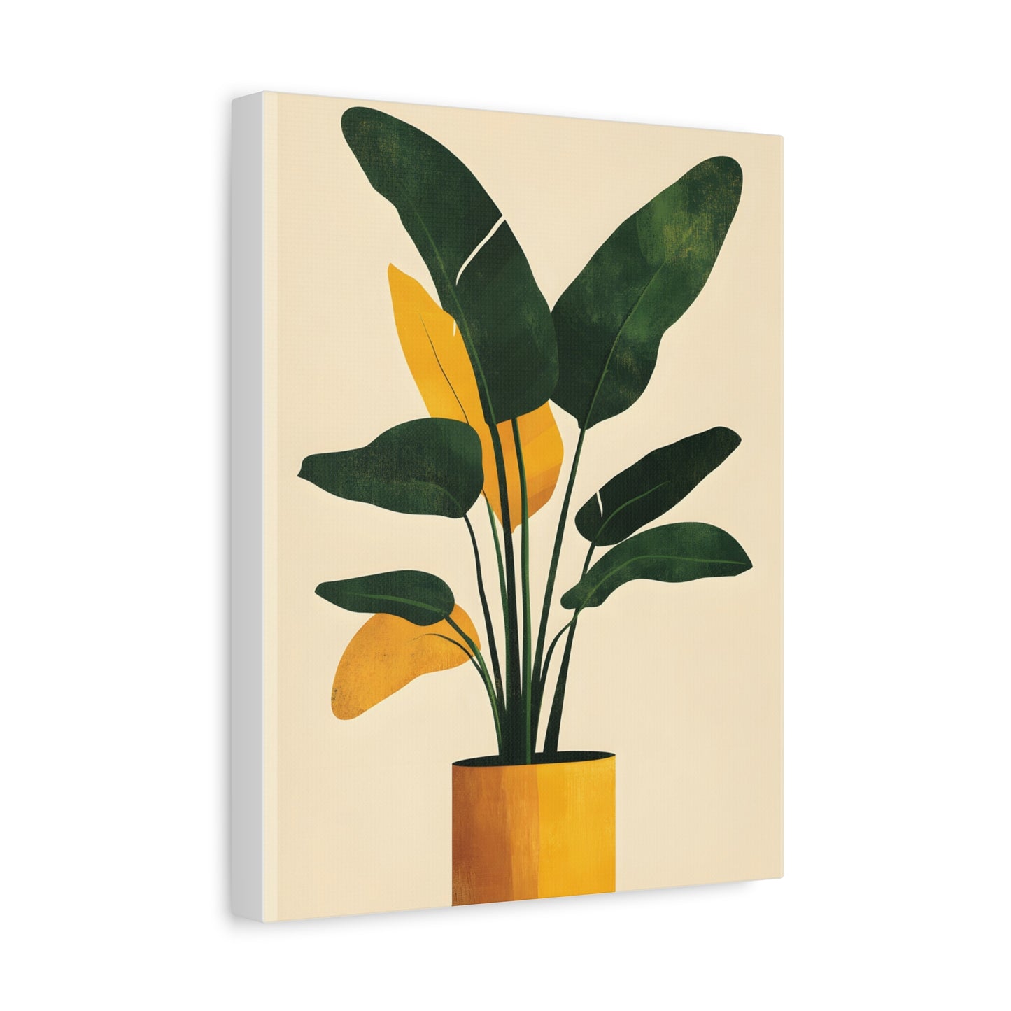 Stylish Matte Canvas Art, Modern Plant Wall Decor