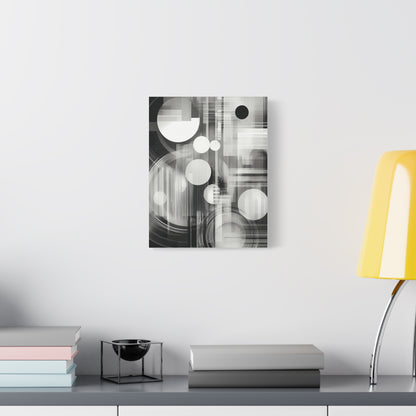 Modern Abstract Canvas Art, Black and White Wall Decor