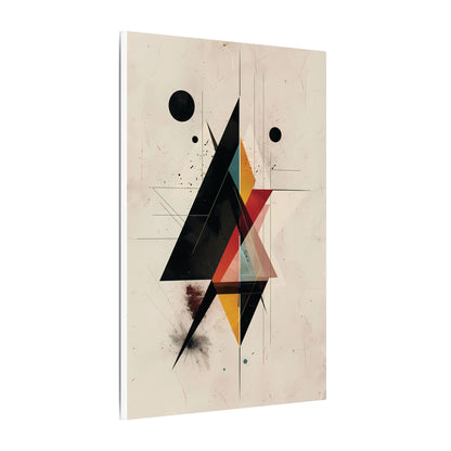 Deconstructed Geometry Canvas Art: Abstract Tension in Black and Gold