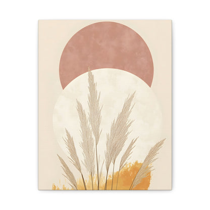 Boho Chic Wall Art Canvas, Modern Decorative Print