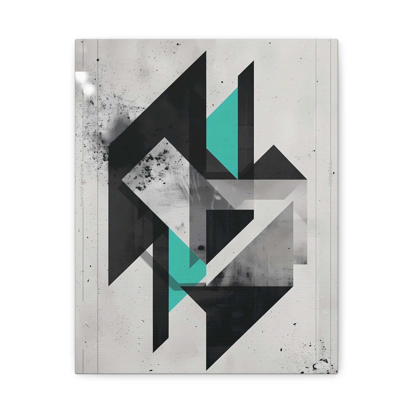 Teal Structure — Modern Abstract Geometric Wall Art