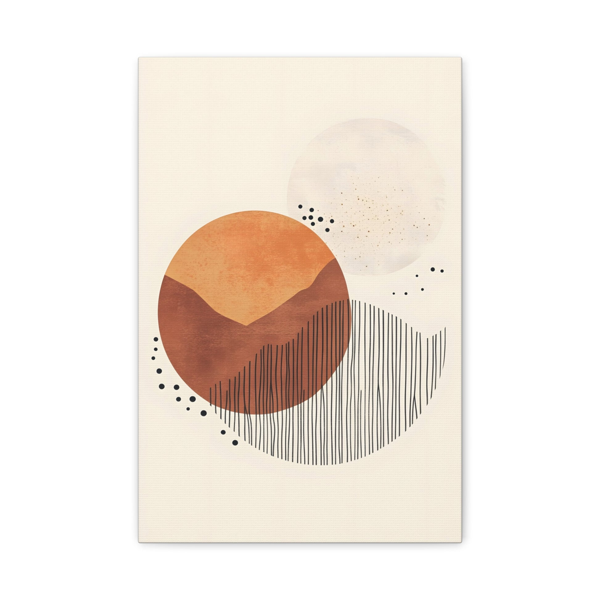Terracotta and Beige Geometric Circle Poster