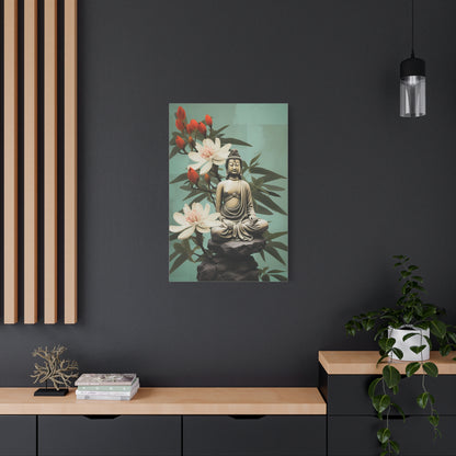 Zen Buddha Canvas Wall Art, Tranquil Meditation Decor