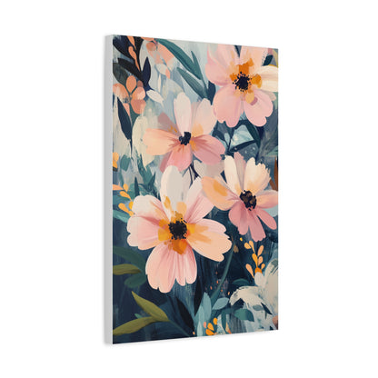 Floral Canvas Art Print, Matte Stretched Wall Decor