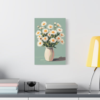 Daisy Bouquet Canvas Wall Art - Matte Stretched