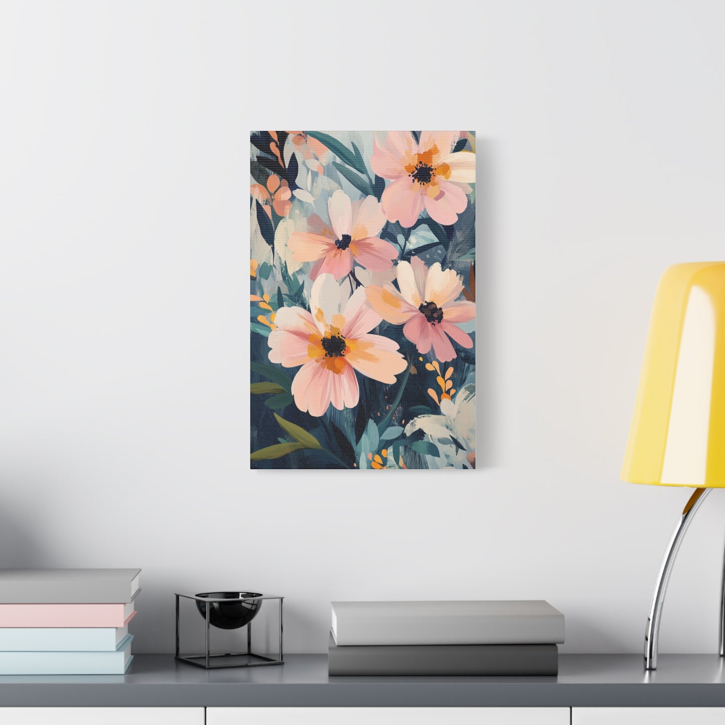 Floral Canvas Art Print, Matte Stretched Wall Decor